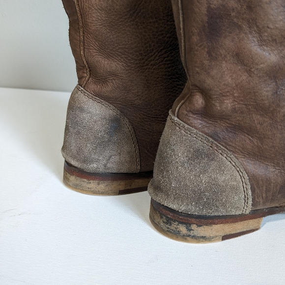 Free People Truemay Distressed Factory Worn Lace Up Short Boots 38 - Picture 10 of 16